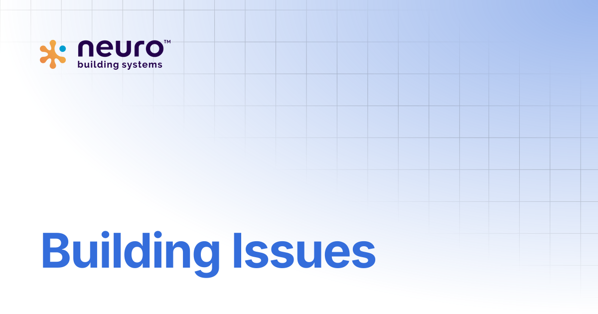 Building Issues | Docs